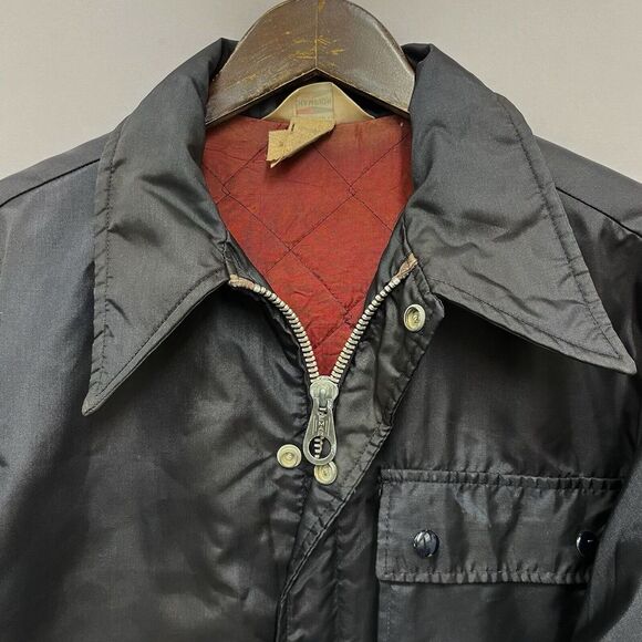 Champion Vtg 70's Men's M Snap Button Satin Official Racing Apparel Blue Jacket - Picture 3 of 15